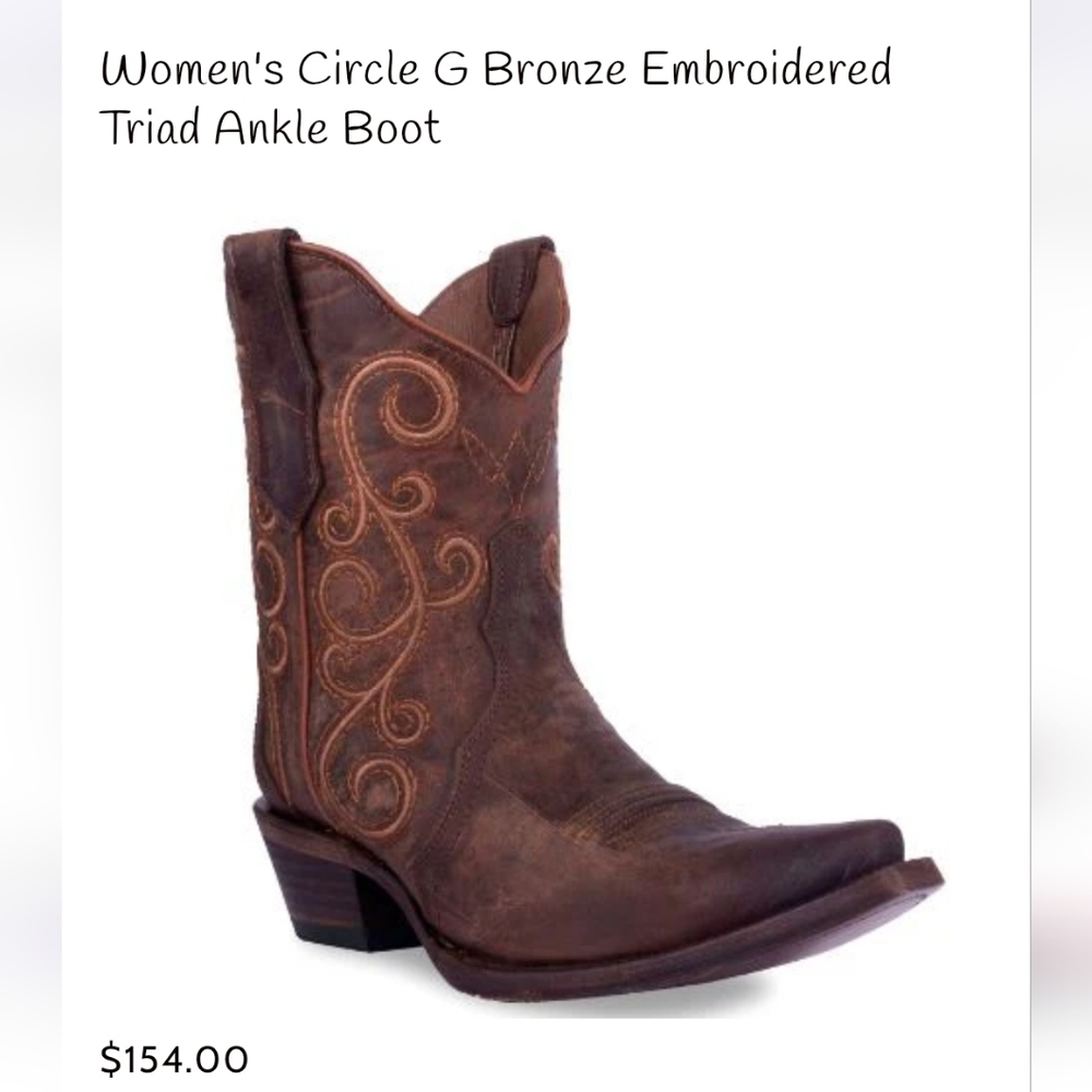 Circle G Handcrafted Cowboy Boots-NIB - Picture 7 of 8